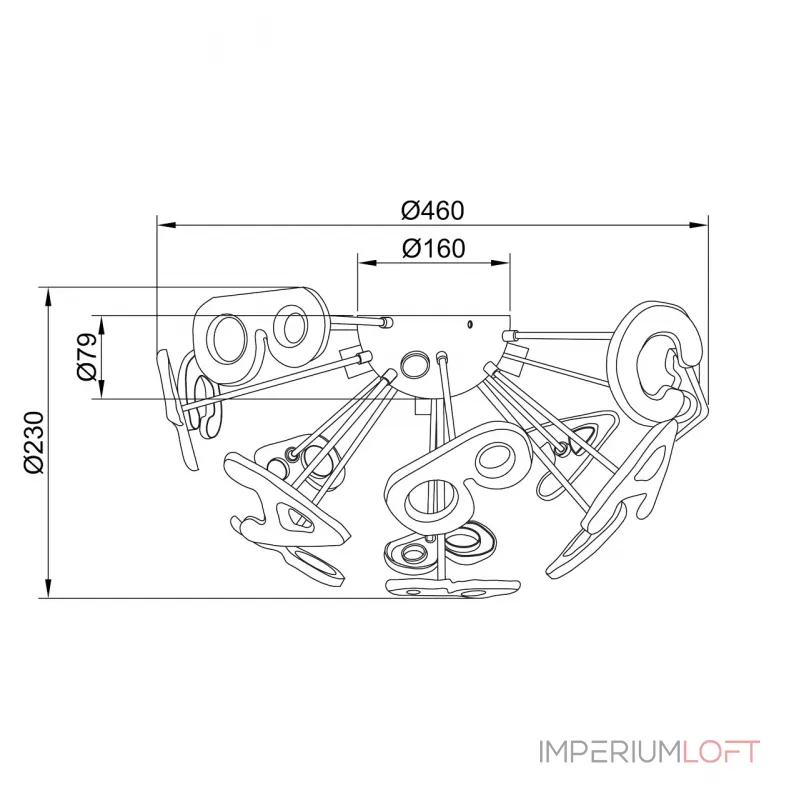 Потолочная люстра MW-Light Улыбка 365013705 Потолочная люстра MW-Light Улыбка 365013705