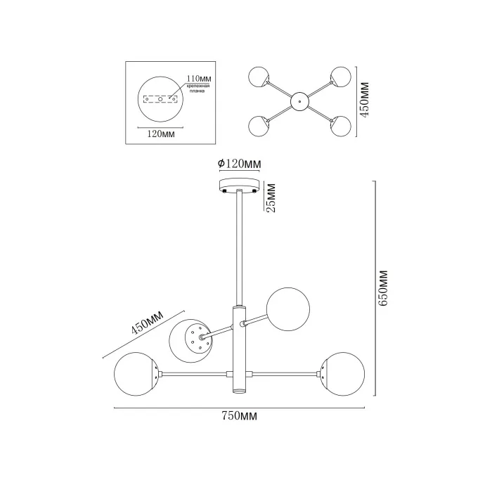 Люстра MyFar Solve MR1320-4P от ImperiumLoft