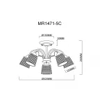 Потолочная люстра MyFar Luiza MR1471-5C