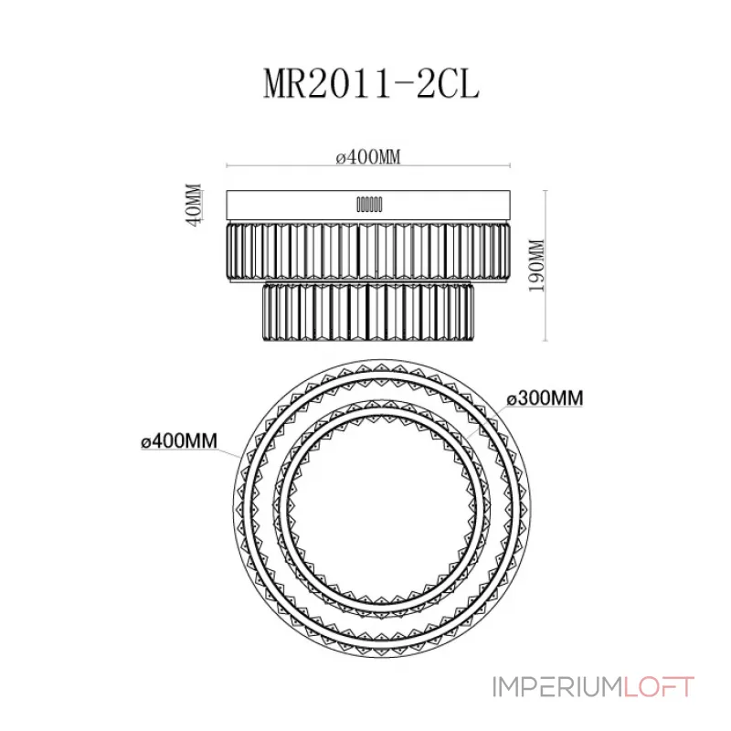 Потолочная люстра MyFar Irina MR2011-2CL