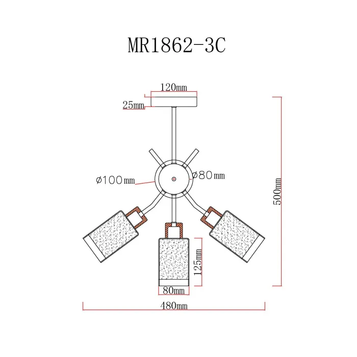 Люстра MyFar Linda MR1862-3C от ImperiumLoft