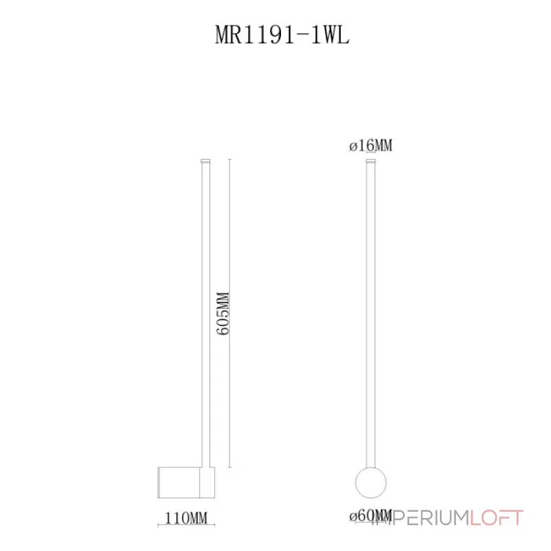 Настенный светильник MyFar Sunn MR1191-1WL