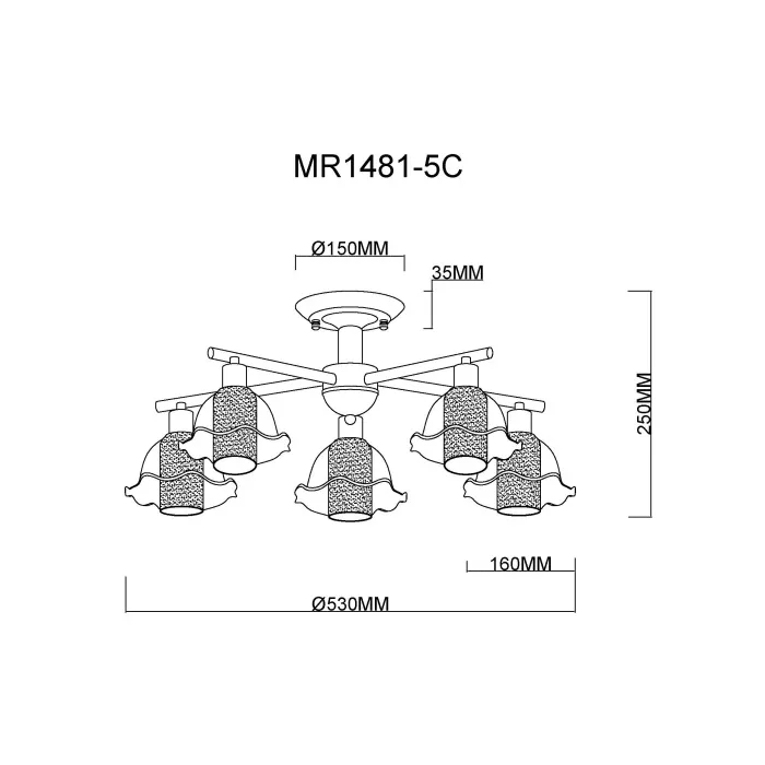 Люстра MyFar Lisa MR1481-5C от ImperiumLoft