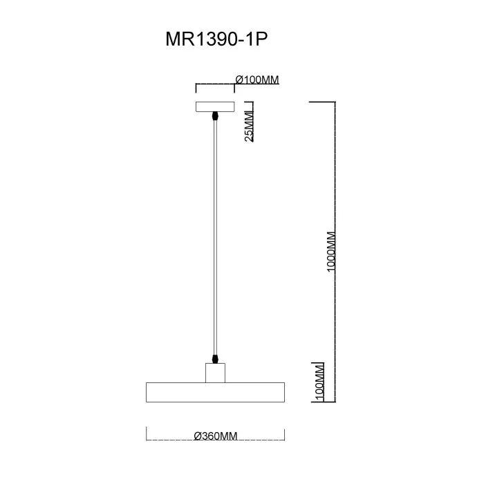 Подвесной светильник MyFar Ria MR1390-1P от ImperiumLoft