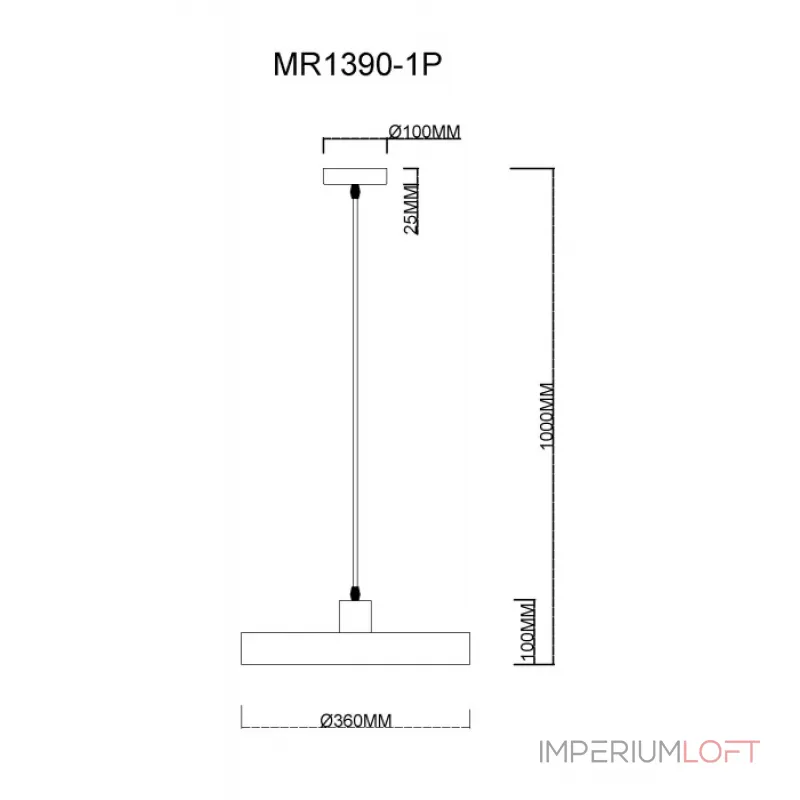 Подвесной светильник MyFar Ria MR1390-1P от ImperiumLoft Подвесной светильник MyFar Ria MR1390-1P от ImperiumLoft
