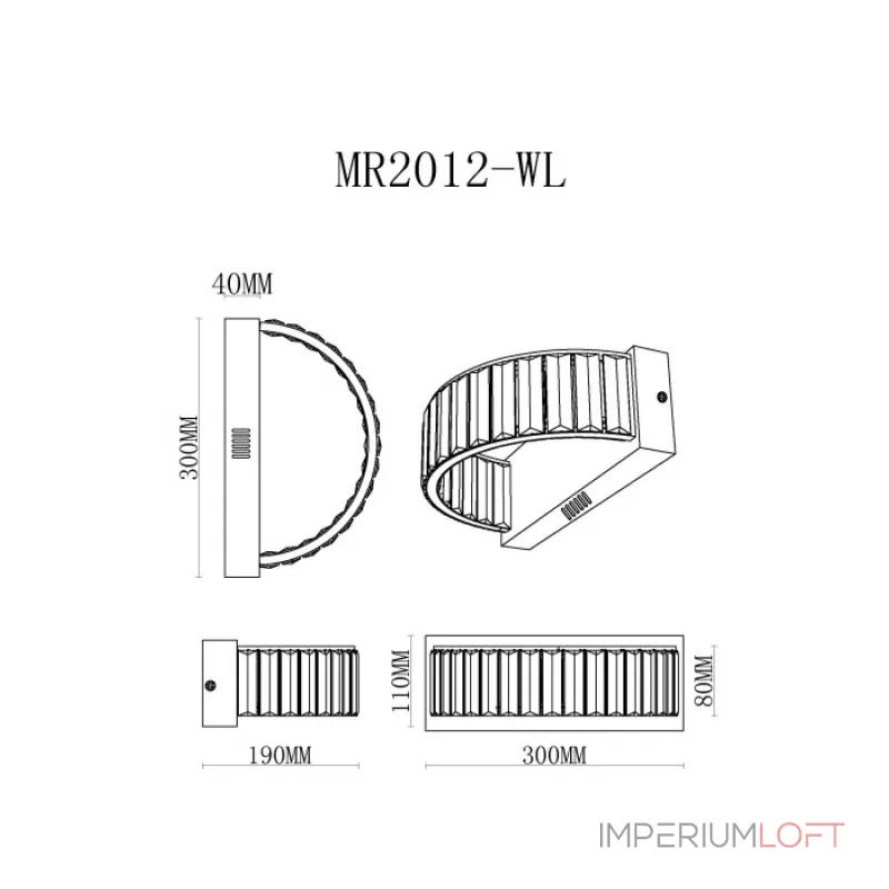 Настенный светильник MyFar Irina MR2012-WL