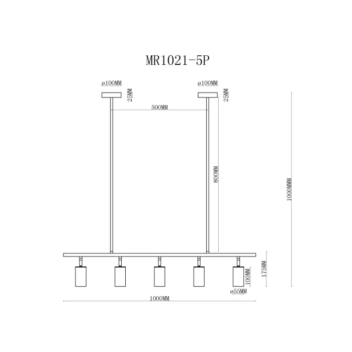 Подвесной светильник MyFar Dereck MR1021-5P от ImperiumLoft