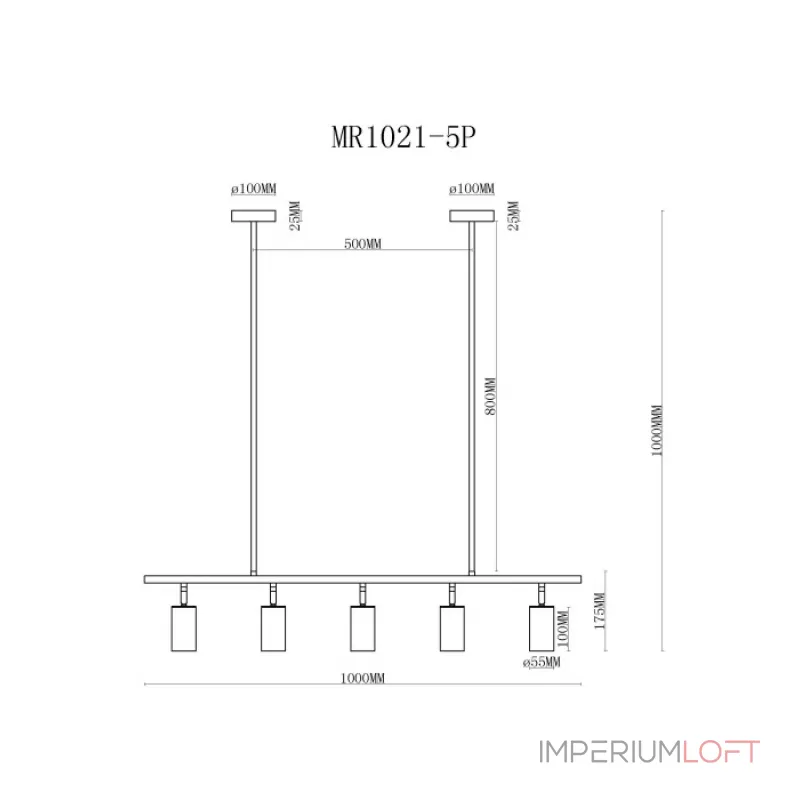 Подвесной светильник MyFar Dereck MR1021-5P