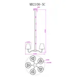 Люстра MyFar Charlotte MR2100-5C от ImperiumLoft