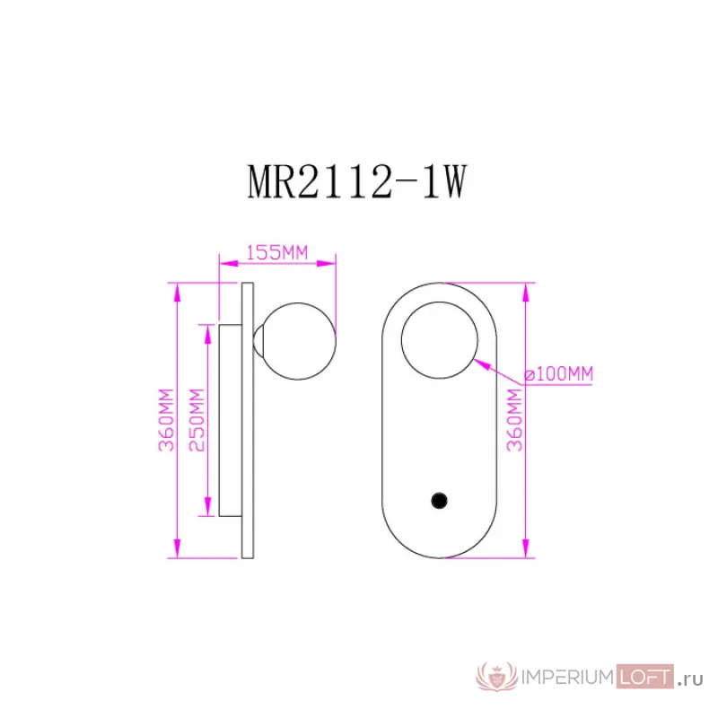 Настенный светильник MyFar Juliet MR2112-1W от ImperiumLoft