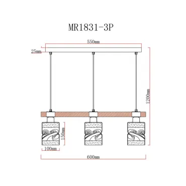 Подвесной светильник MyFar Olivia MR1831-3P от ImperiumLoft