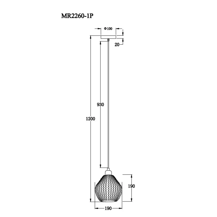 Подвесной светильник MyFar Beata MR2260-1P от ImperiumLoft