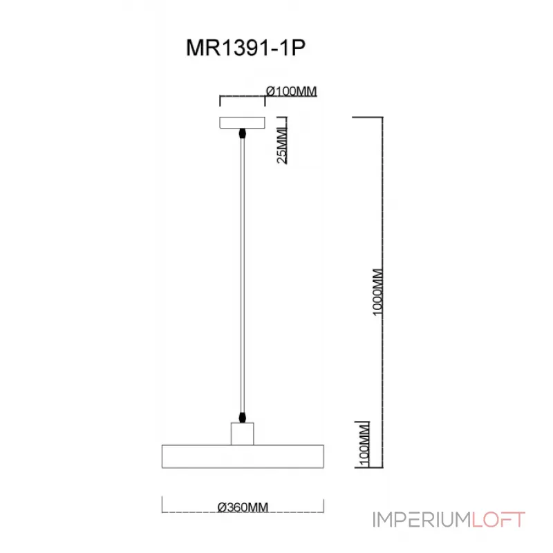 Подвесной светильник MyFar Ria MR1391-1P Подвесной светильник MyFar Ria MR1391-1P