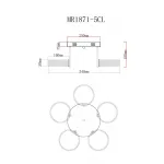 Люстра MyFar Vinsent MR1871-5CL от ImperiumLoft