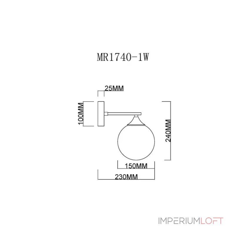 Бра MyFar Fisher MR1740-1W