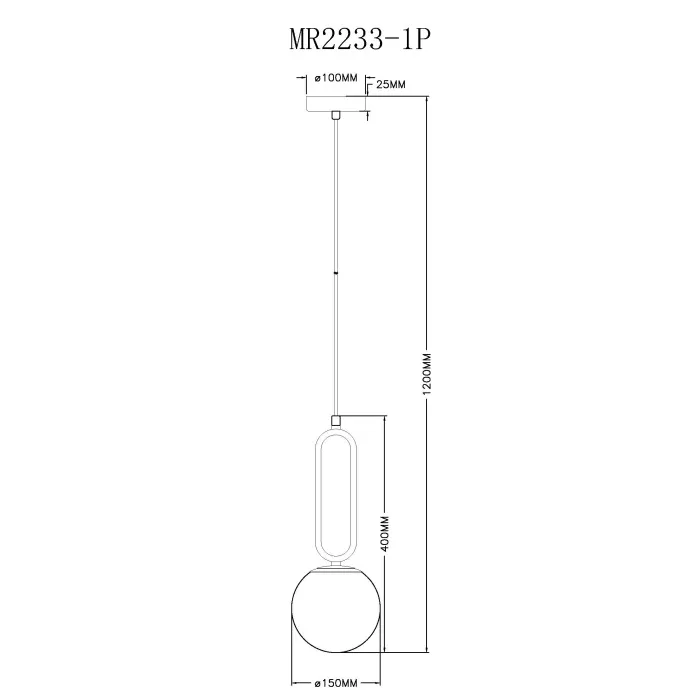 Подвесной светильник MyFar Pierre MR2233-1P от ImperiumLoft