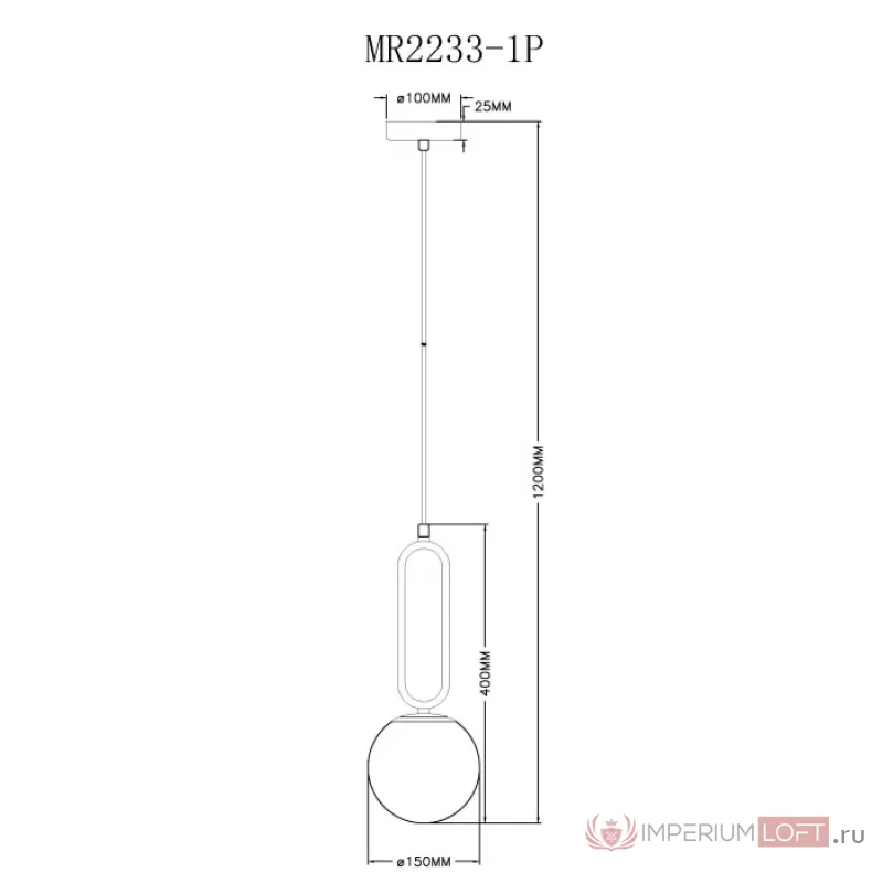 Подвесной светильник MyFar Pierre MR2233-1P от ImperiumLoft