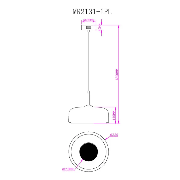 Подвесной светильник MyFar Charlie MR2131-1PL от ImperiumLoft
