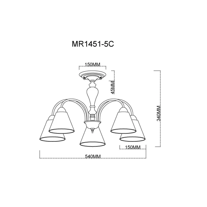 Люстра MyFar Anna MR1451-5C от ImperiumLoft