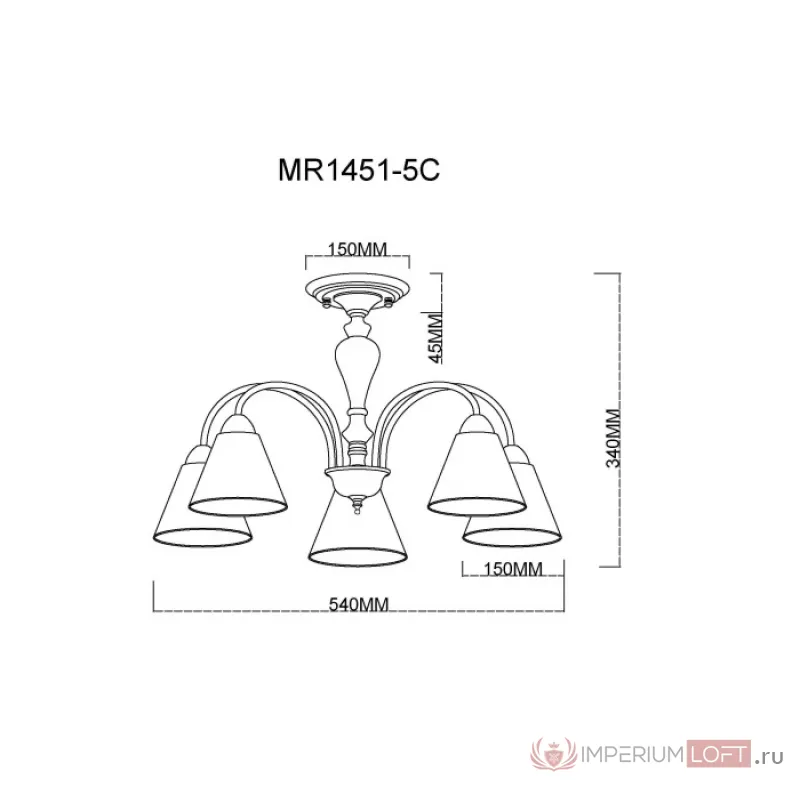 Люстра MyFar Anna MR1451-5C от ImperiumLoft
