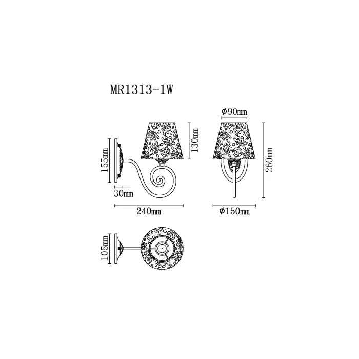 Бра MyFar Luna MR1313-1W от ImperiumLoft