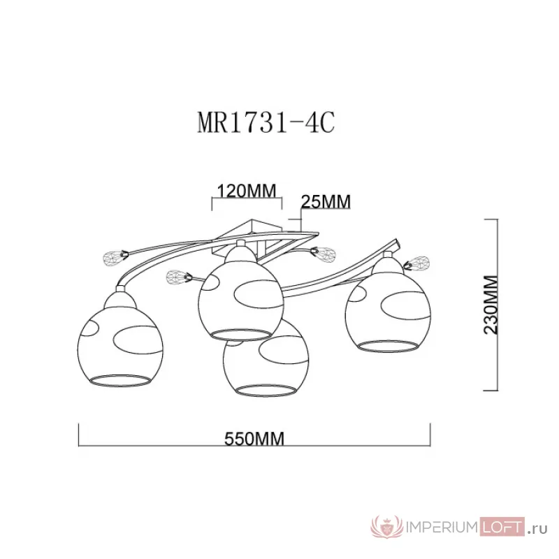 Люстра MyFar Stella MR1731-4C от ImperiumLoft