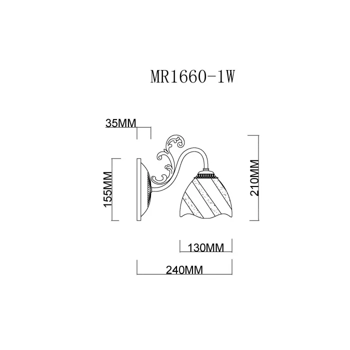 Бра MyFar Nicole MR1660-1W от ImperiumLoft