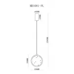 Подвесной светильник MyFar Lora MR1081-PL от ImperiumLoft