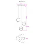 Подвесной светильник MyFar Loreen MR2220-3P