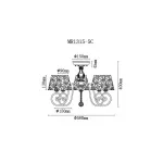 Люстра MyFar Luna MR1315-5C от ImperiumLoft
