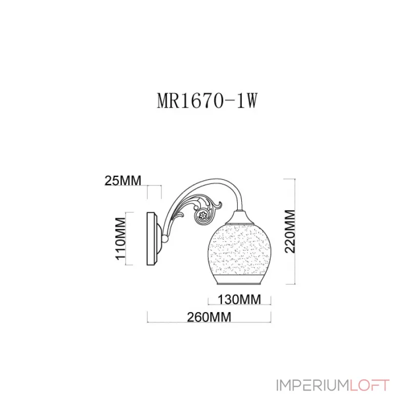 Бра MyFar Nika MR1670-1W