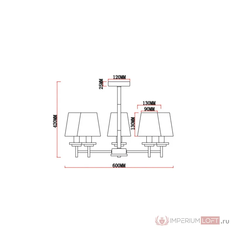 Люстра MyFar Daniel MR1841-5C от ImperiumLoft