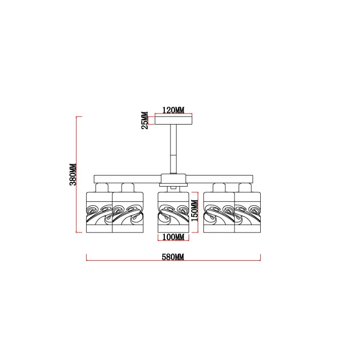 Люстра MyFar Olivia MR1823-5C от ImperiumLoft