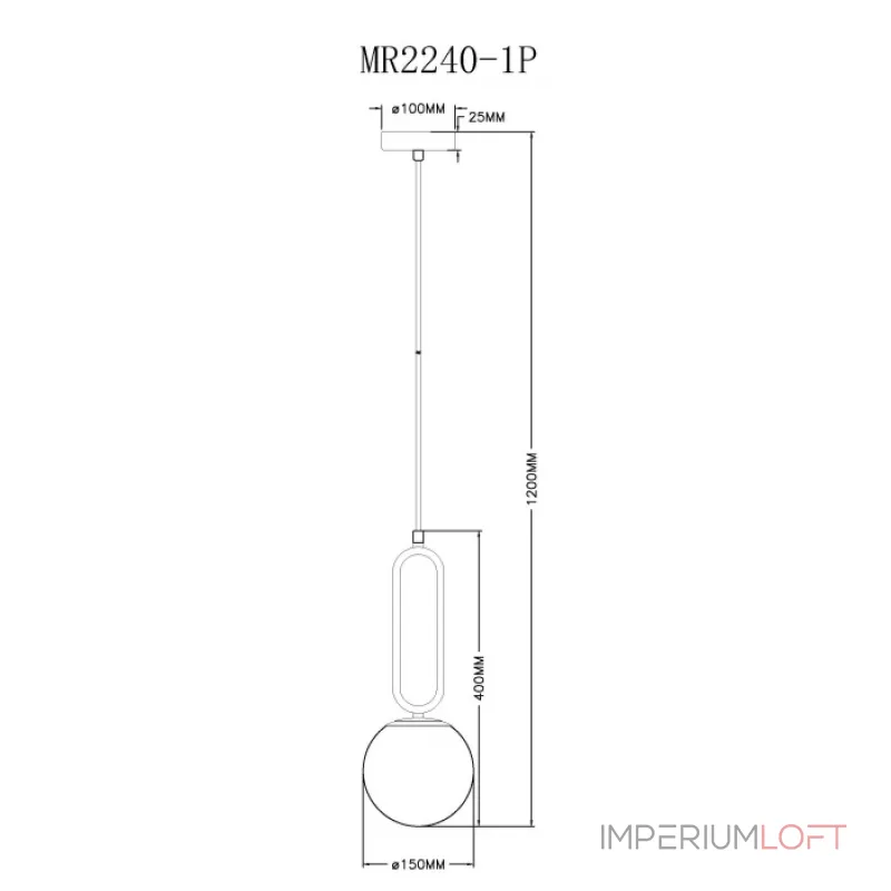 Подвесной светильник MyFar Pierre MR2240-1P от ImperiumLoft Подвесной светильник MyFar Pierre MR2240-1P от ImperiumLoft