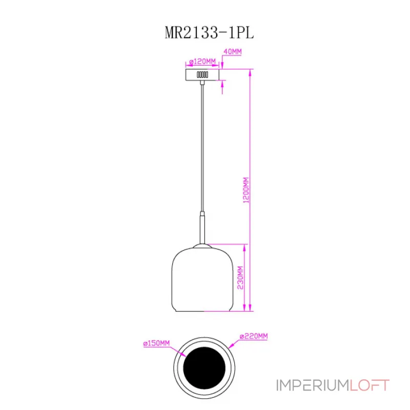 Подвесной светильник MyFar Charlie MR2133-1PL