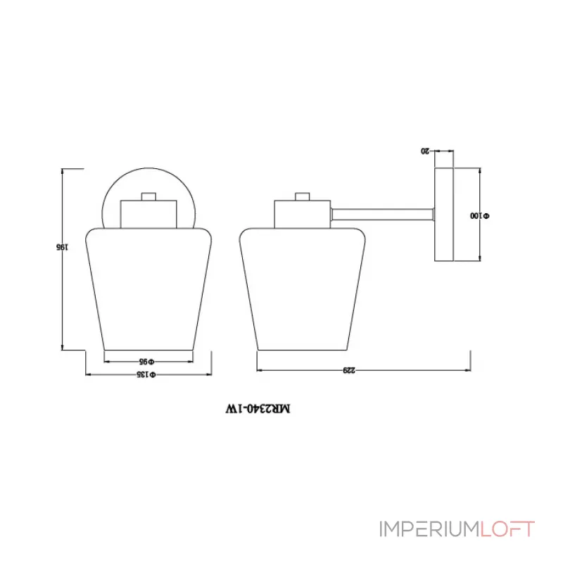 Бра MyFar Mark MR2340-1W Бра MyFar Mark MR2340-1W
