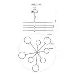 Люстра на штанге MyFar Eva MR1220-8CL