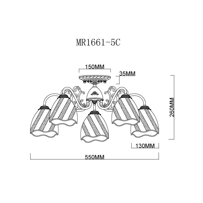 Люстра MyFar Nicole MR1661-5C от ImperiumLoft
