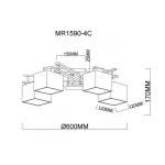Потолочная люстра MyFar Bona MR1590-4C