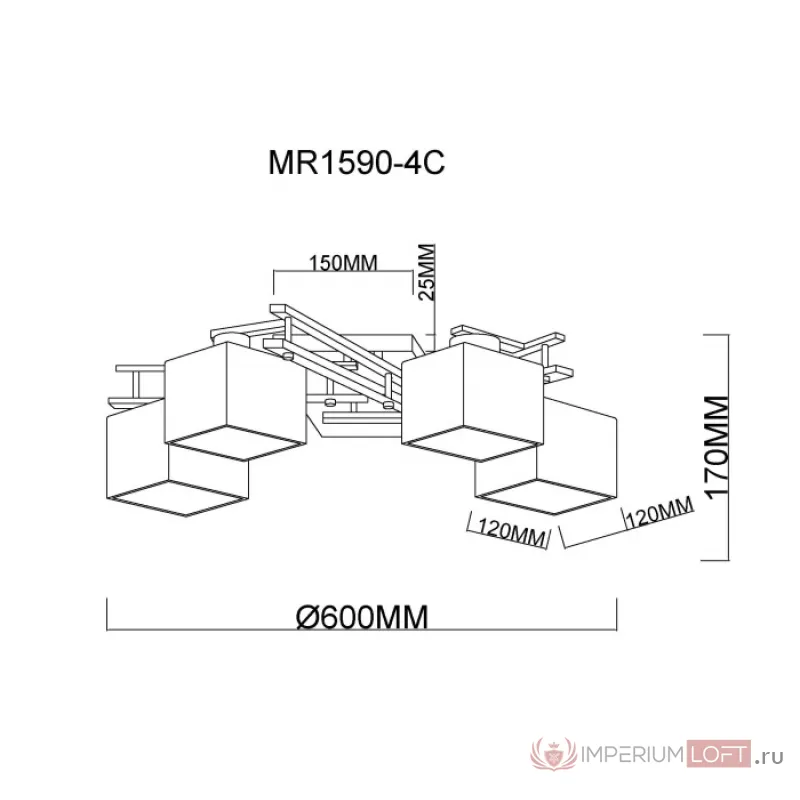 Люстра MyFar Bona MR1590-4C от ImperiumLoft