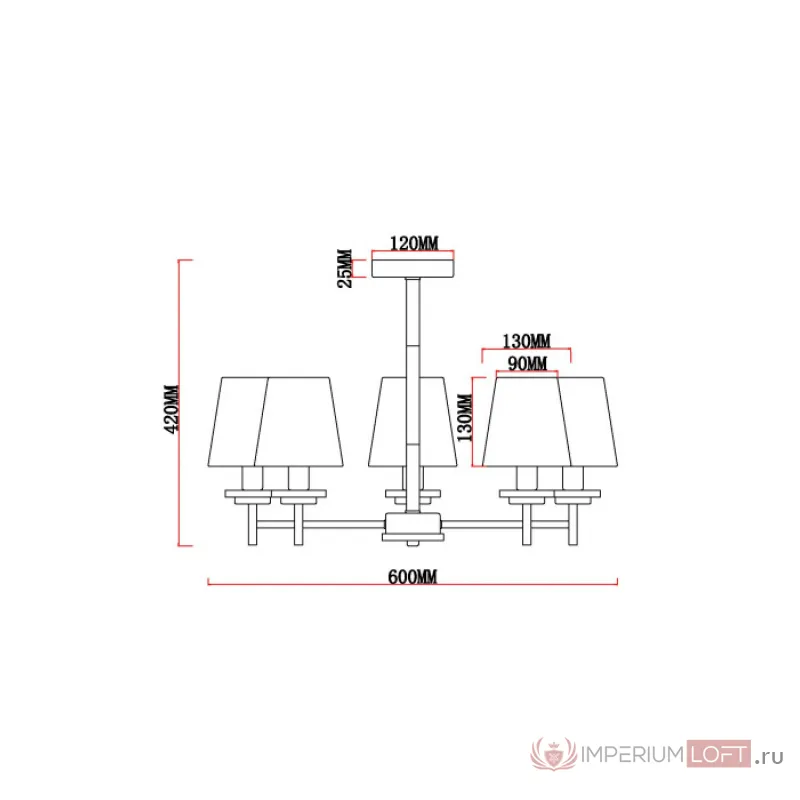 Люстра MyFar Daniel MR1851-5C от ImperiumLoft
