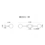 Настенный светильник MyFar Valency MR2031-3W