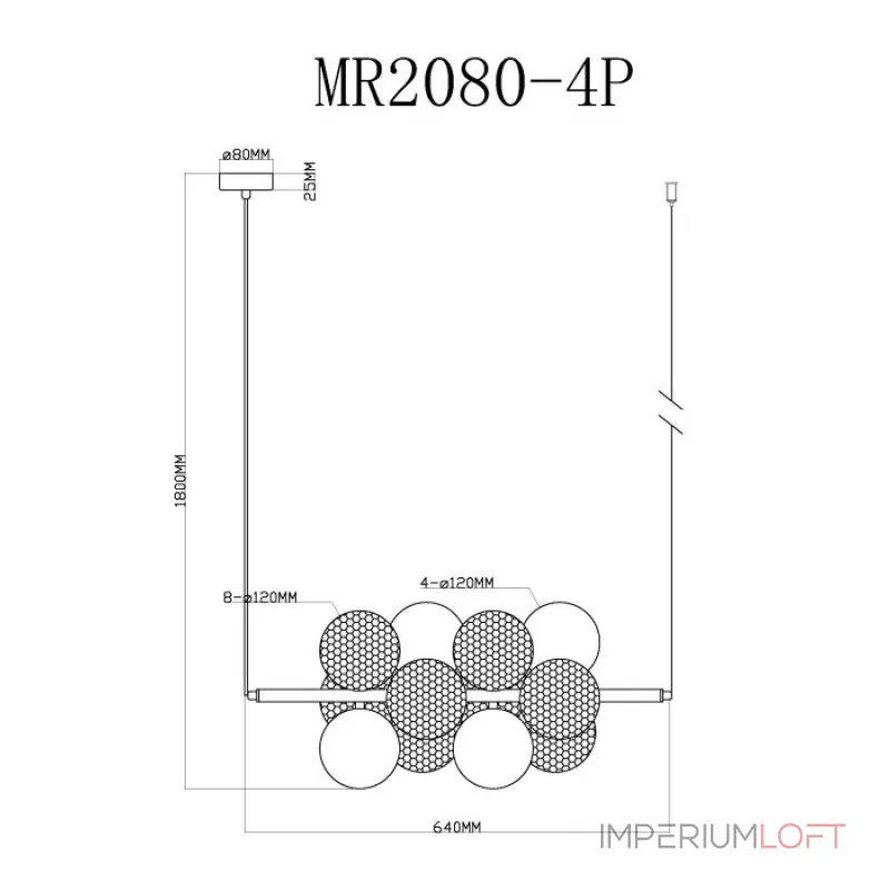 Подвесной светильник MyFar Michelle MR2080-4P от ImperiumLoft Подвесной светильник MyFar Michelle MR2080-4P от ImperiumLoft