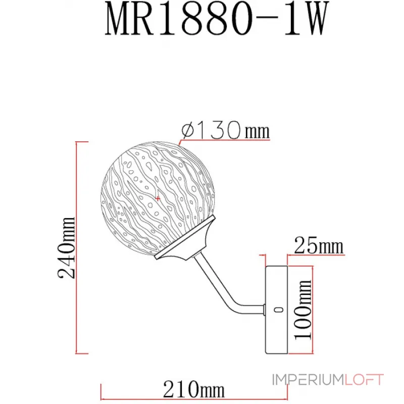 Бра MyFar Camilla MR1880-1W от ImperiumLoft