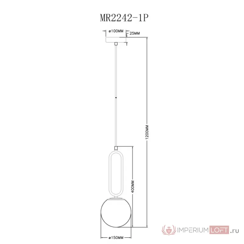 Подвесной светильник MyFar Pierre MR2242-1P от ImperiumLoft