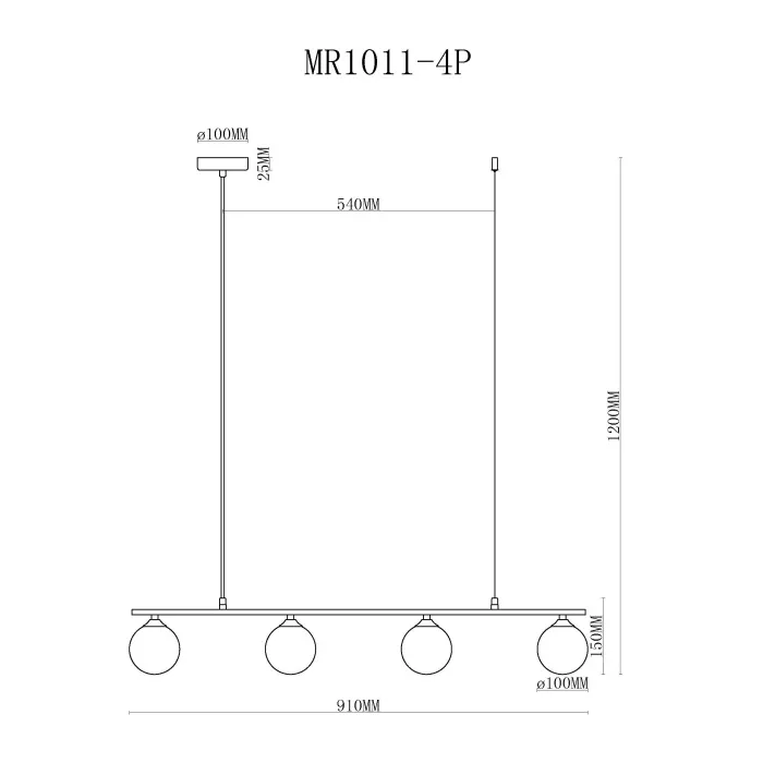 Подвесной светильник MyFar Stacy MR1011-4P от ImperiumLoft