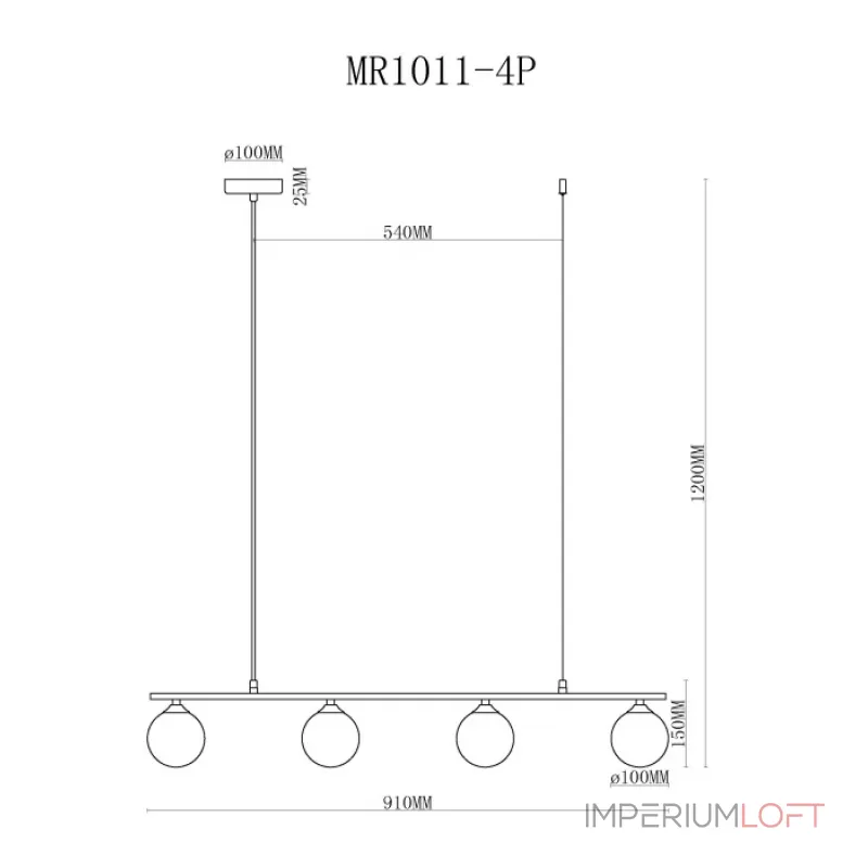 Подвесной светильник MyFar Stacy MR1011-4P