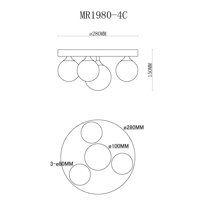 Люстра MyFar Cross MR1980-4C от ImperiumLoft