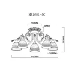 Потолочная люстра MyFar Nile MR1681-5C