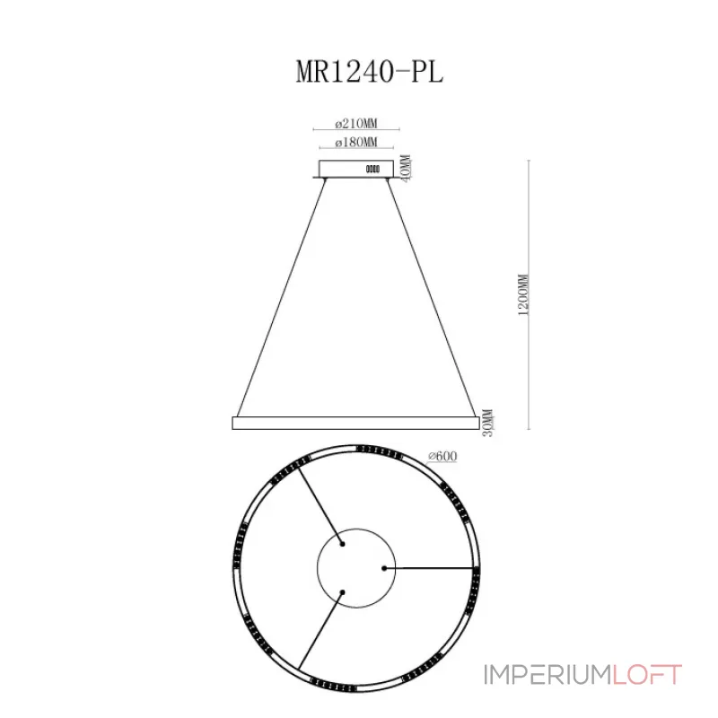 Подвесная люстра MyFar Lucas MR1240-PL